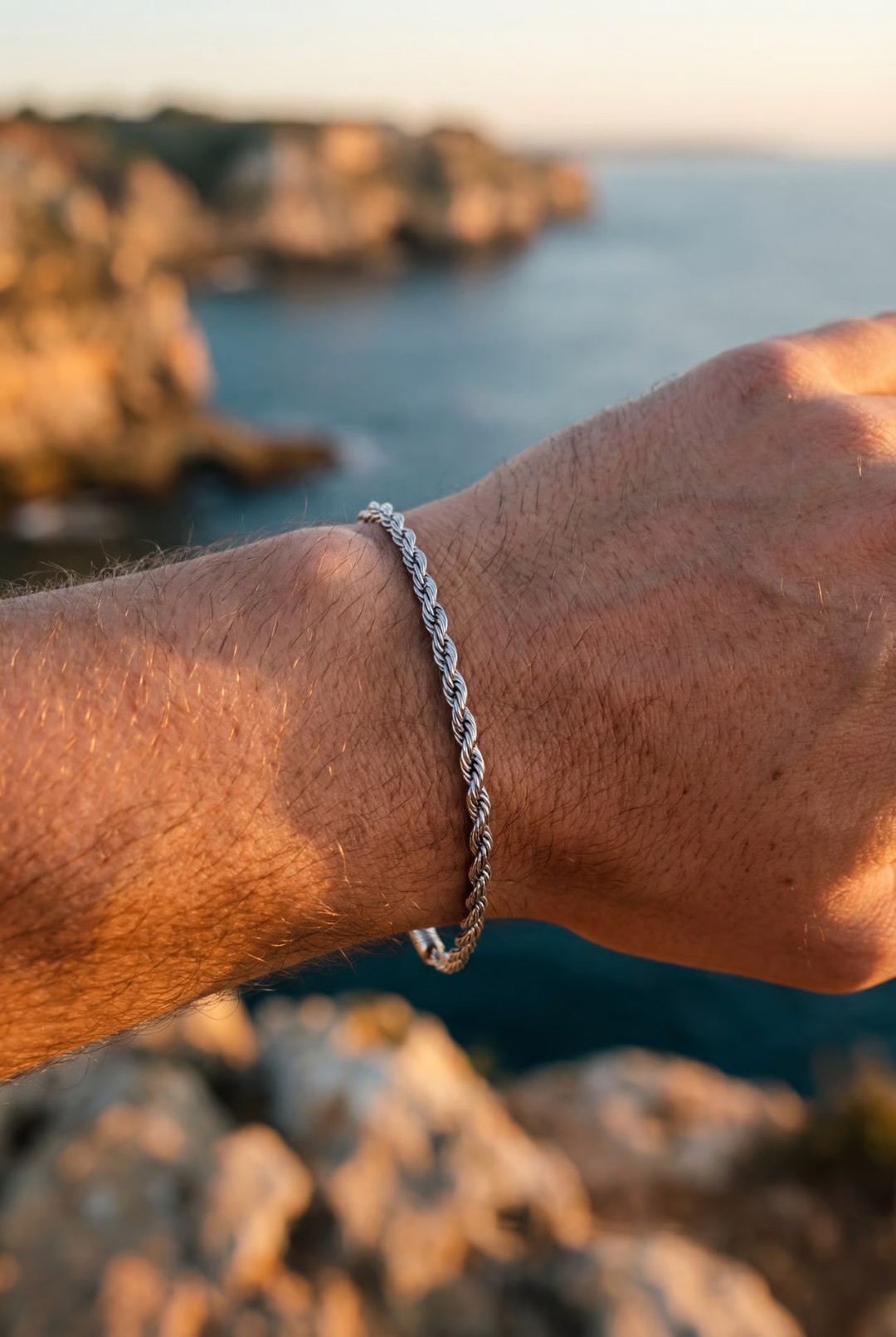 Tressé Acier Bracelet | Platinum Ion-Plated Stainless Steel