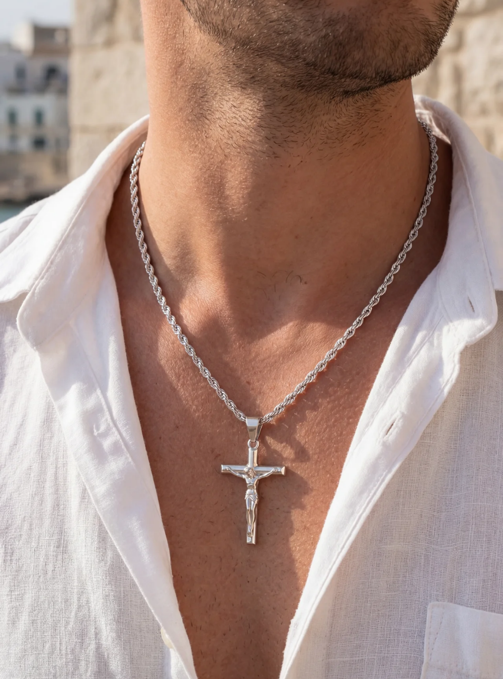 Crucifix Pendant Necklace I Silver