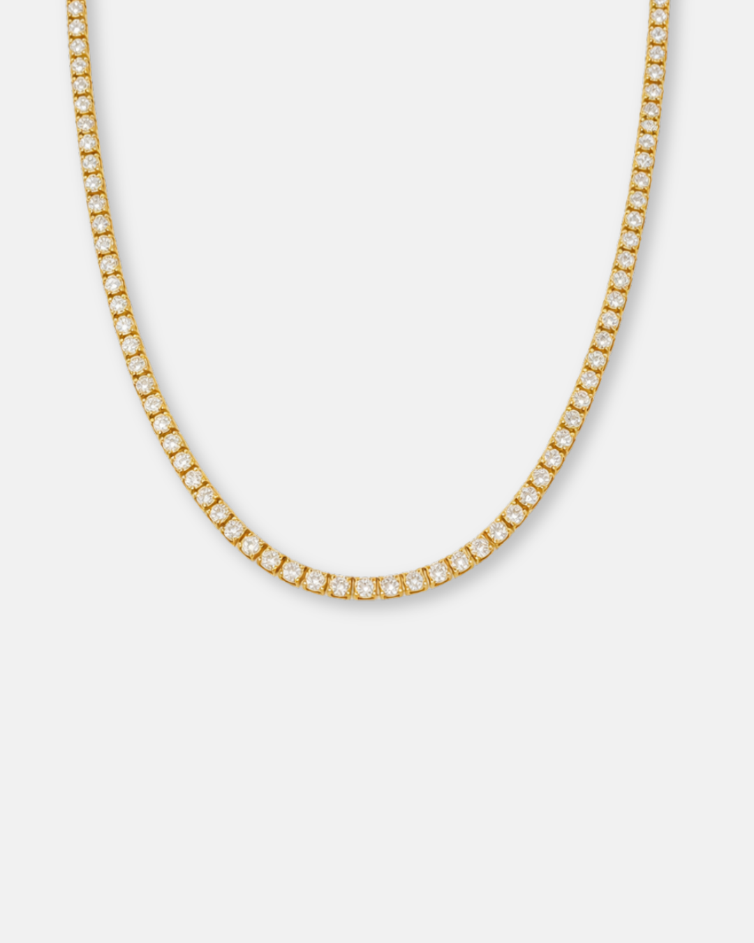 Tennis Necklace | Titanium Steel 18K Gold Plated