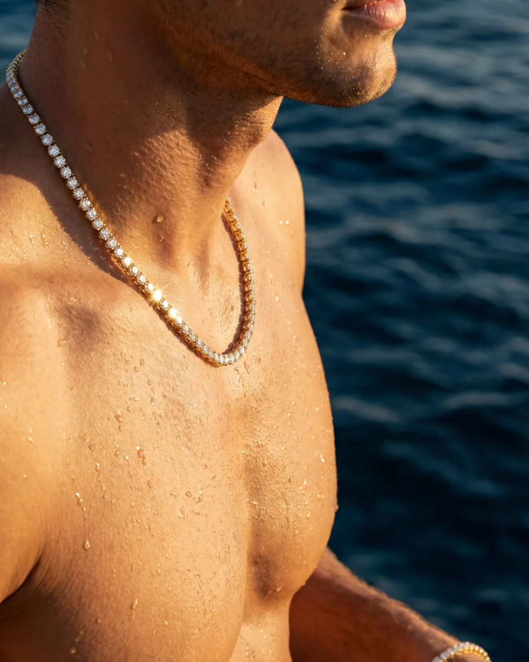 Tennis Necklace | Titanium Steel 18K Gold Plated