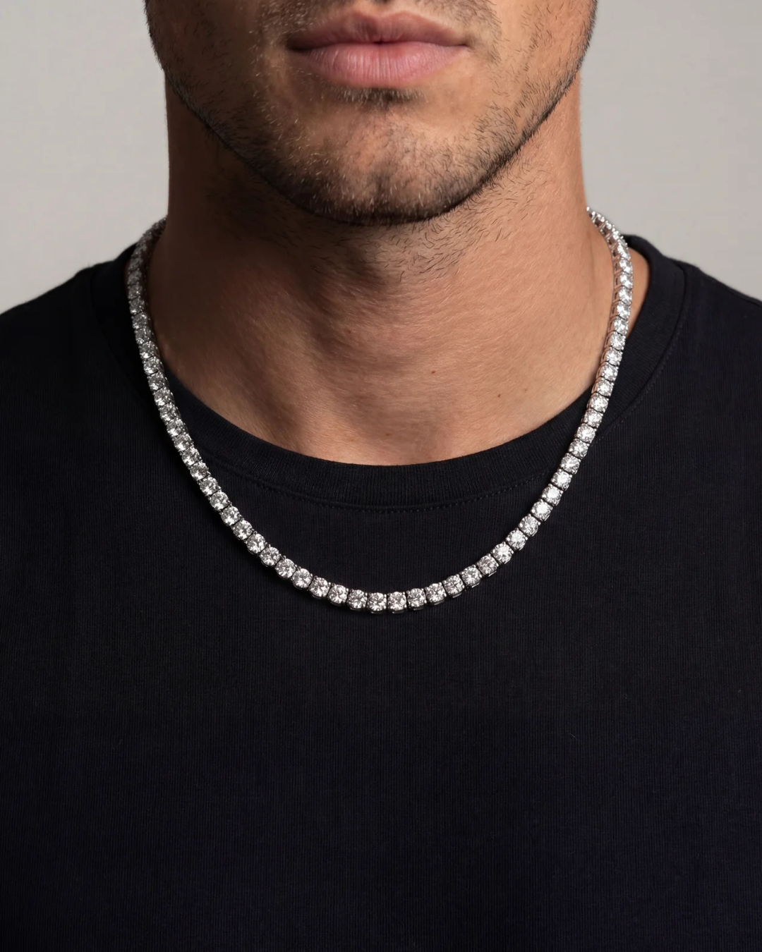 Tennis Necklace | Titanium Steel