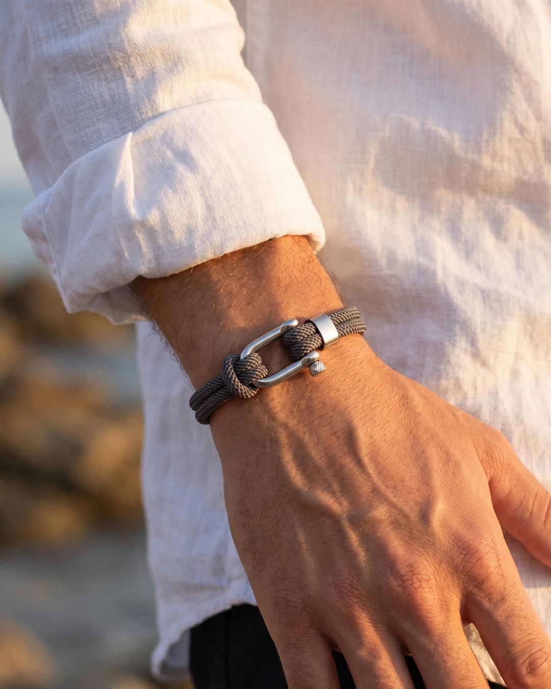 Cabo Rope Bracelet | Grey