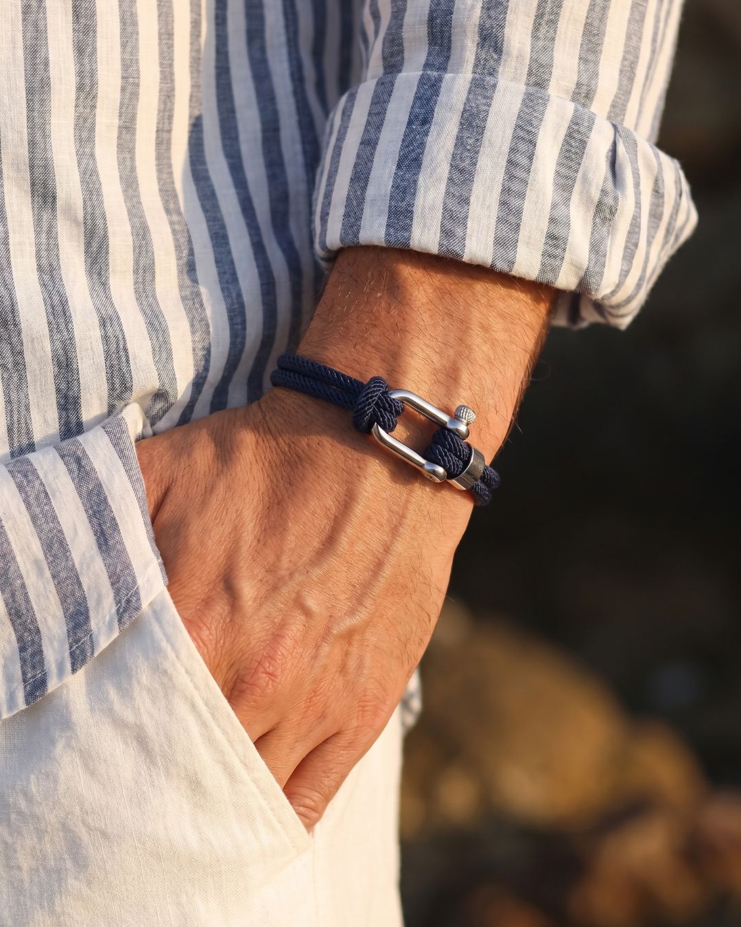 Cabo Rope Bracelet | Navy