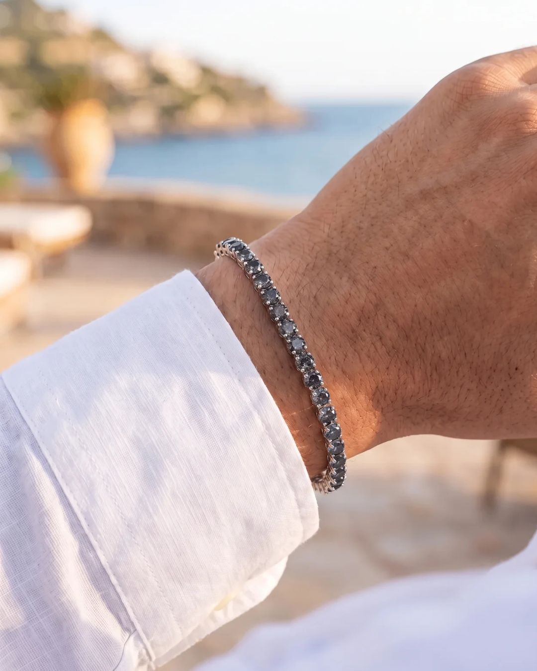 Cendre Éclat Bracelet | Grey Moissanite