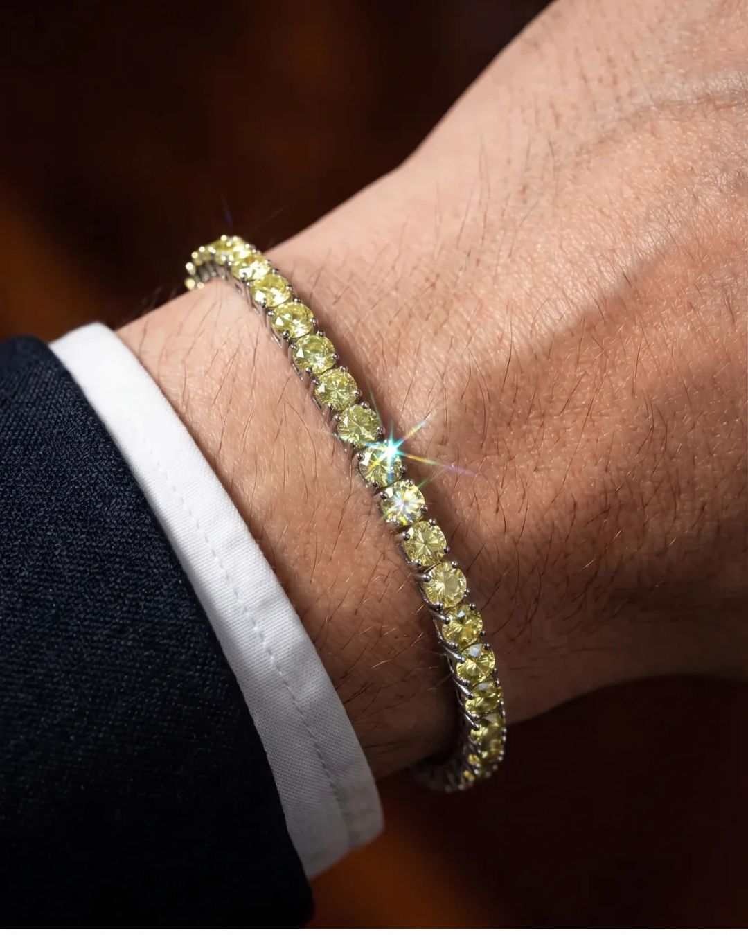 Champagne Éclat Bracelet | Champagne Moissanite
