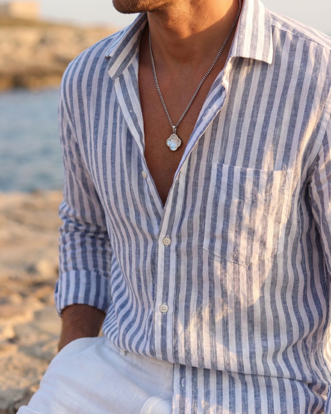 Charm Necklace | Nacre Silver
