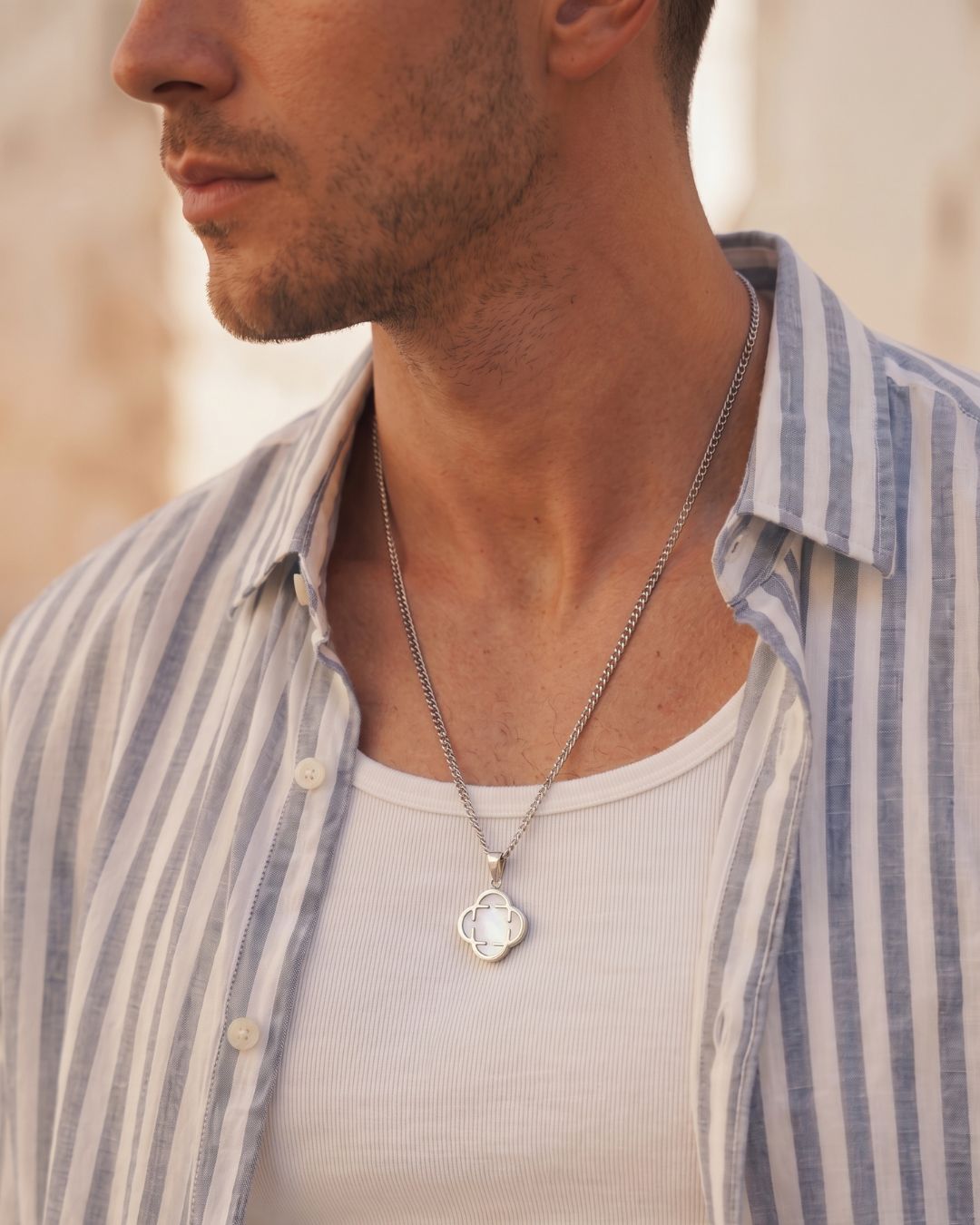 Charm Necklace | Nacre Silver