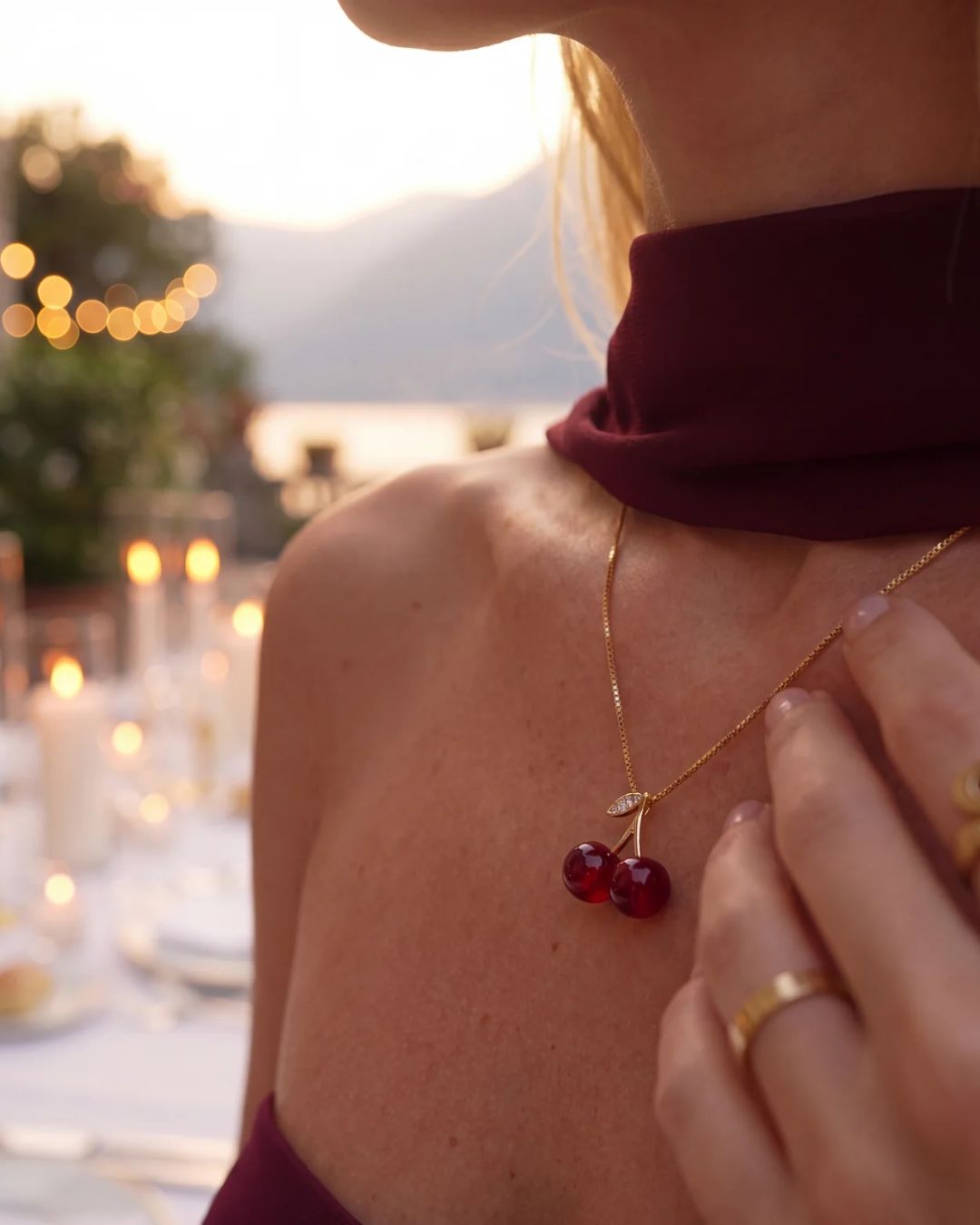 Cherry Pendant Necklace
