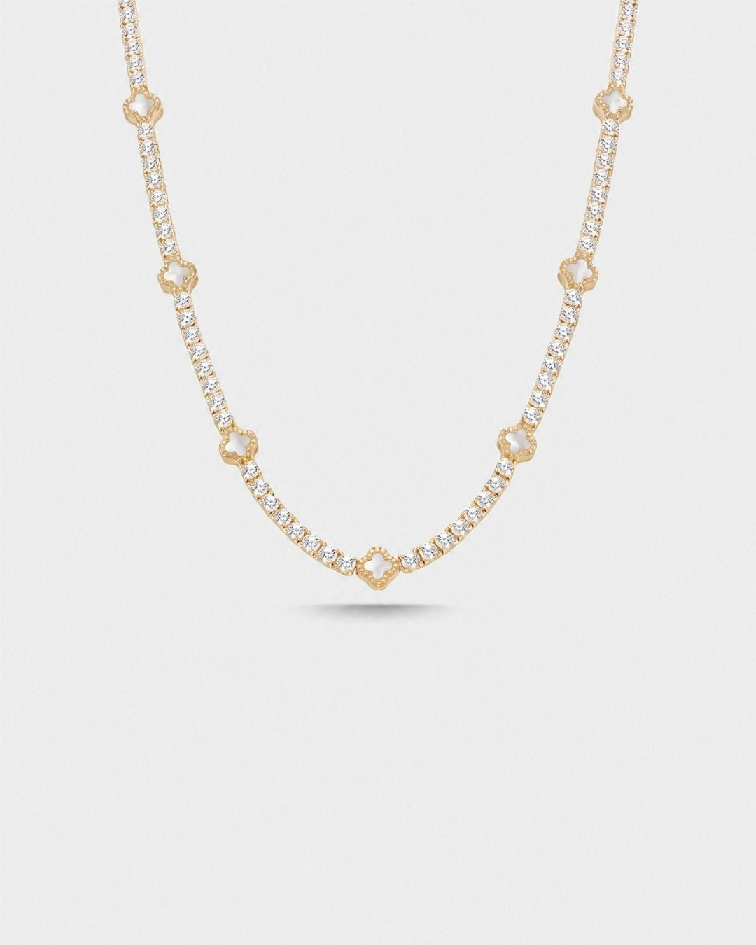 Clover Necklace | Nacre Gold