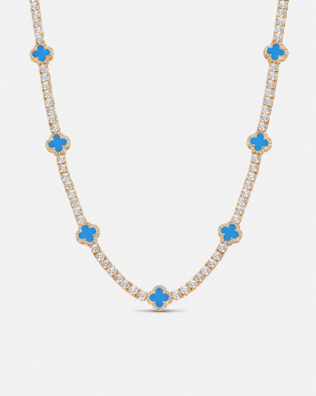 Clover Necklace | Azure Gold