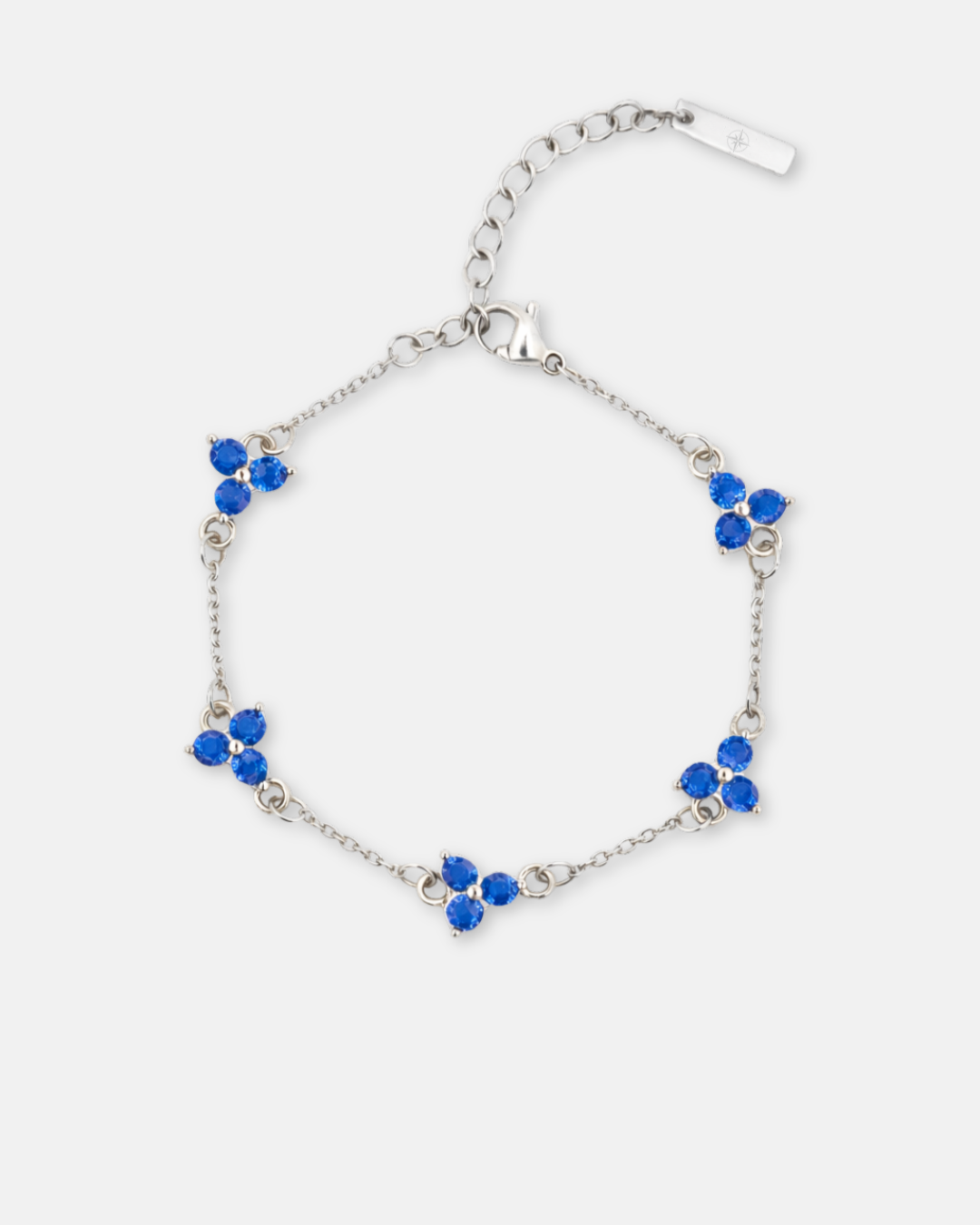 Clover Blue Zircon Bracelet | Stainless Steel