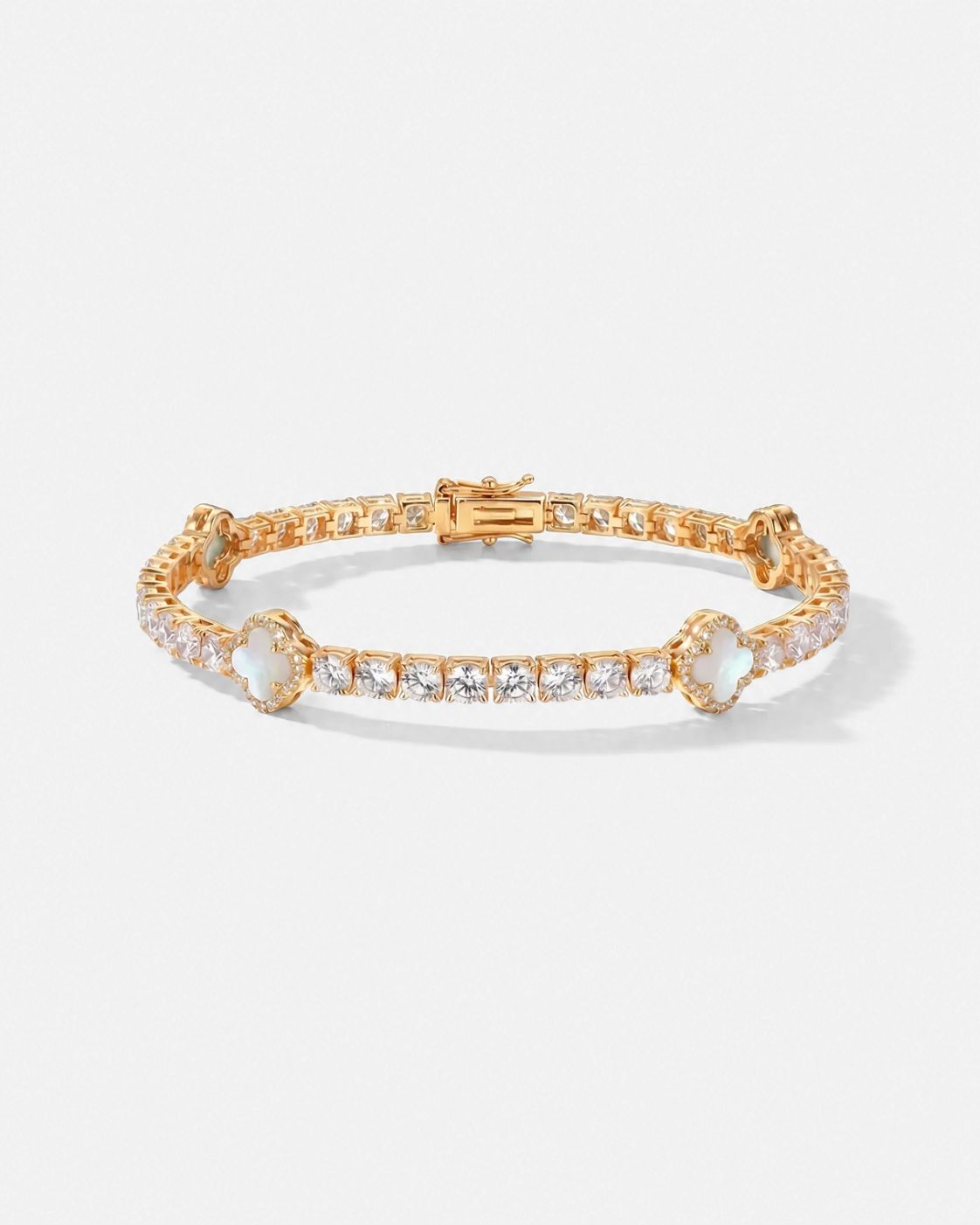 Clover Bracelet | Nacre Gold