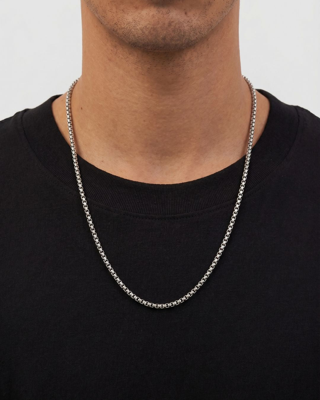 Côte Box Necklace | Silver