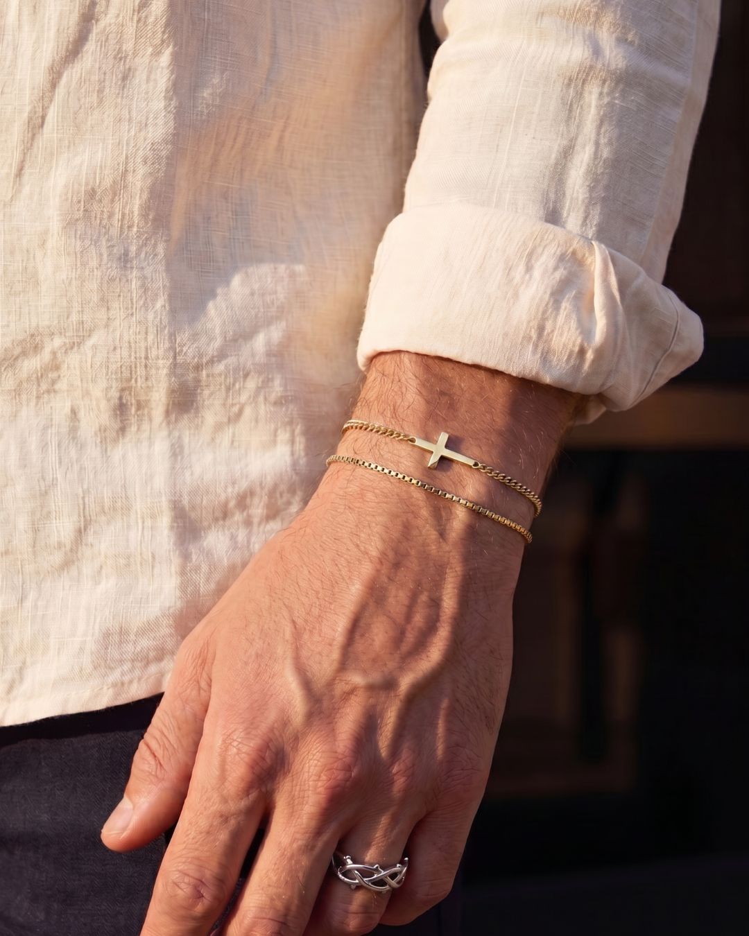 Cross Bracelet | Gold