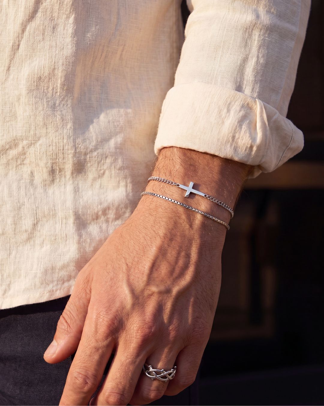Cross Bracelet | Silver