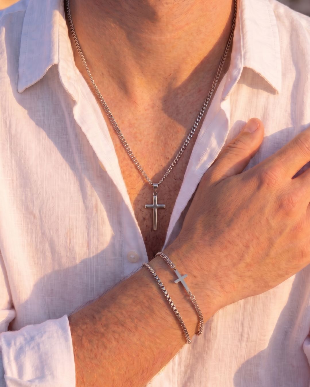 Cross Bracelet | Silver
