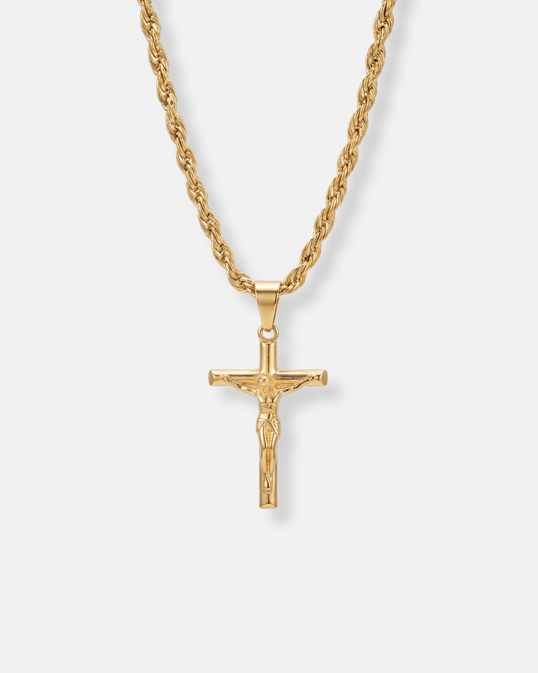 Crucifix Pendant Necklace I Gold