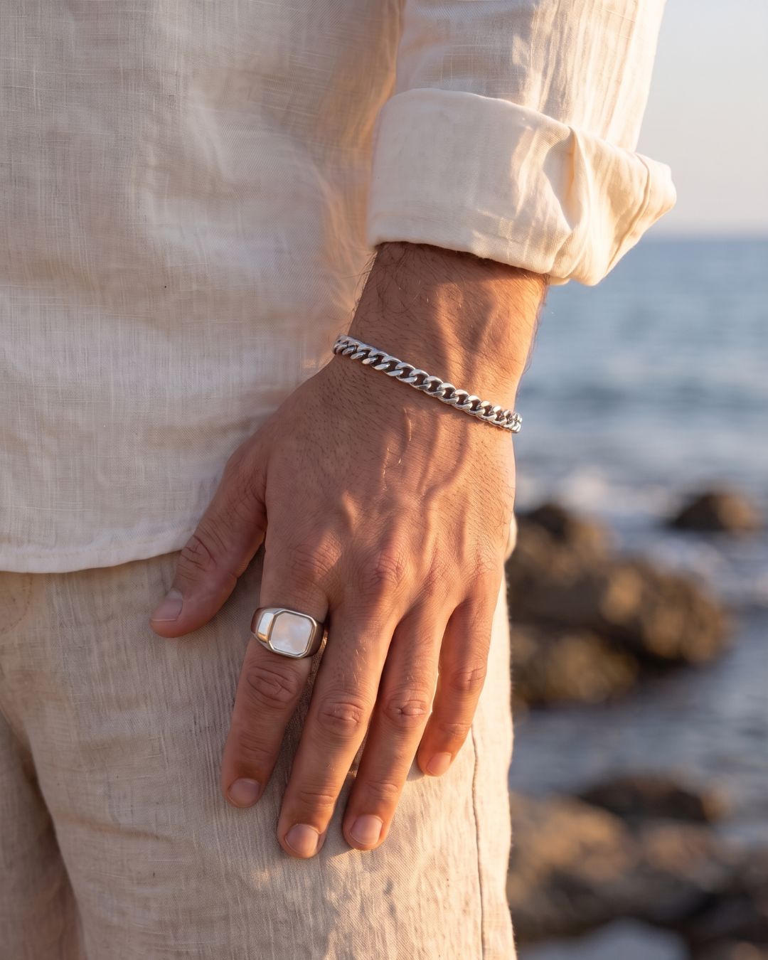 Cuban Link Bracelet | Platinum