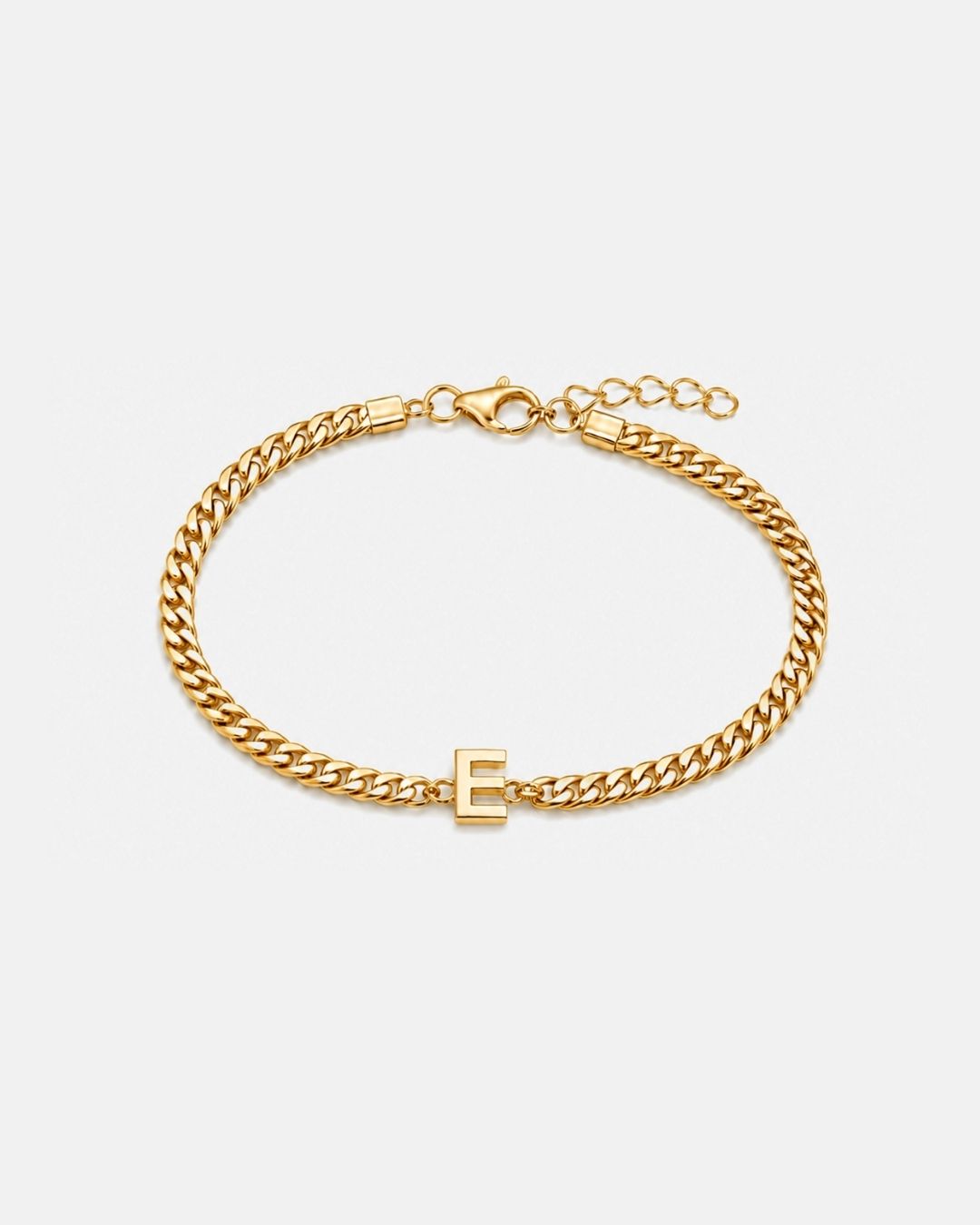 Cuban Bracelet Initial | Gold