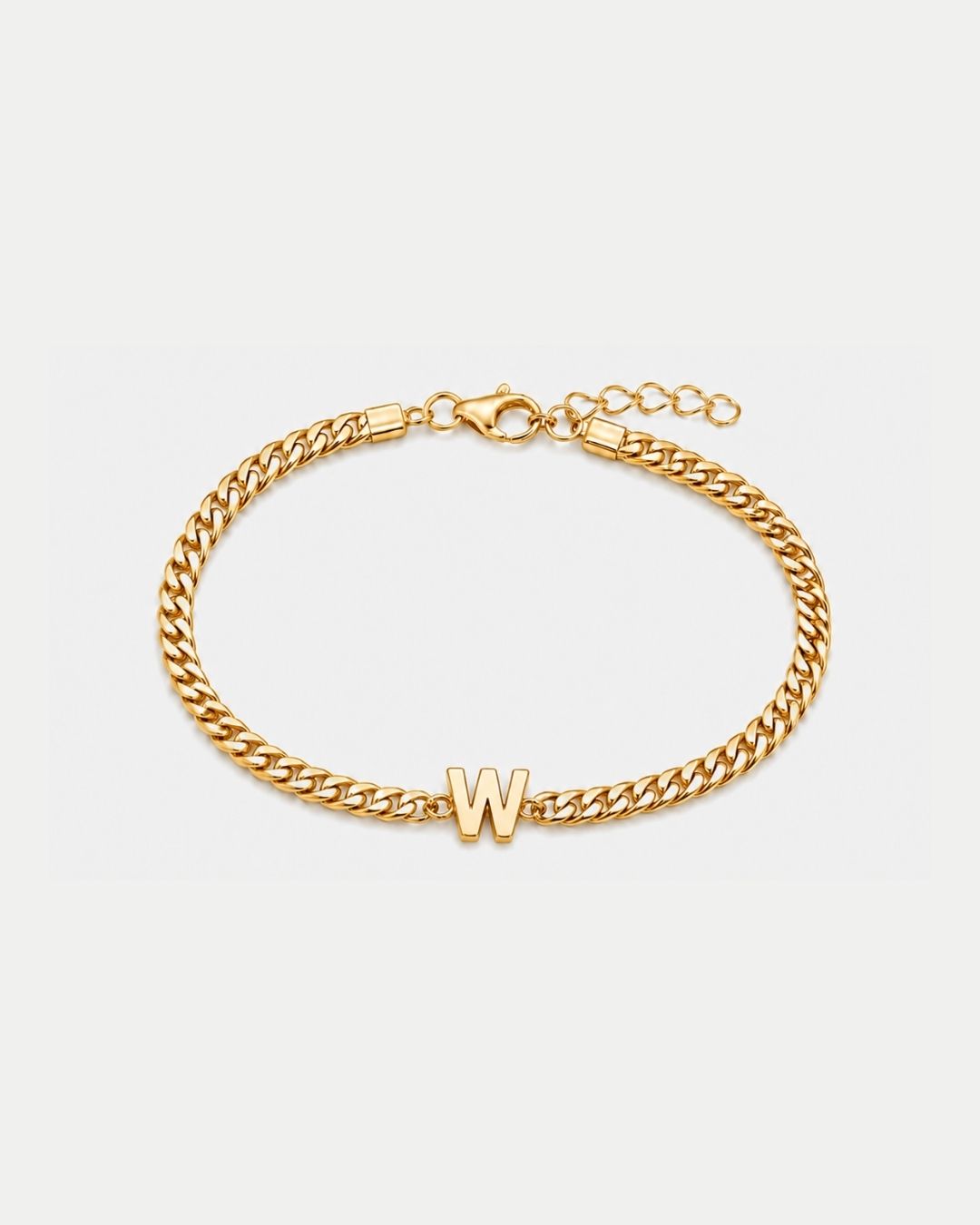 Cuban Bracelet Initial | Gold