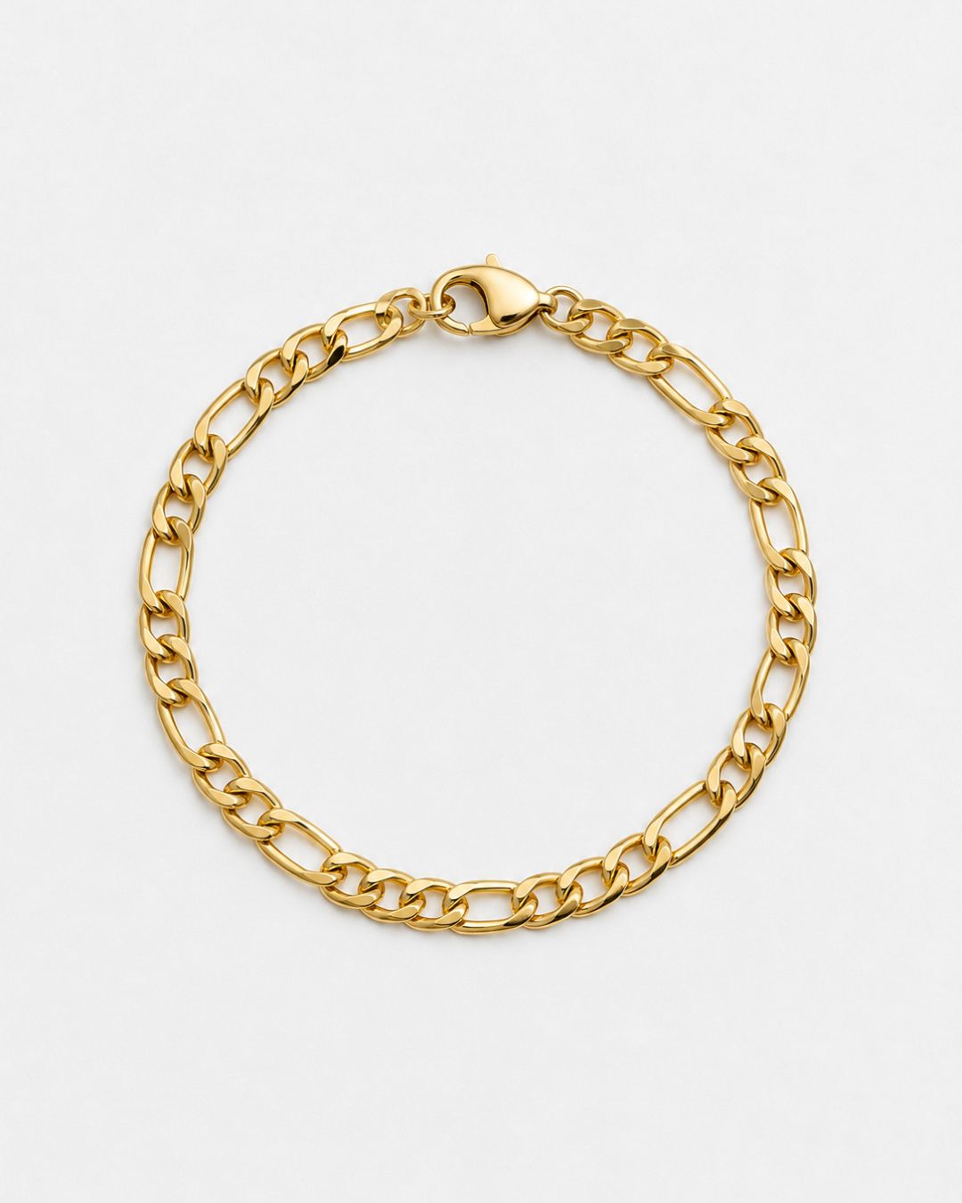 Figaro Bracelet 6mm | 18K Gold