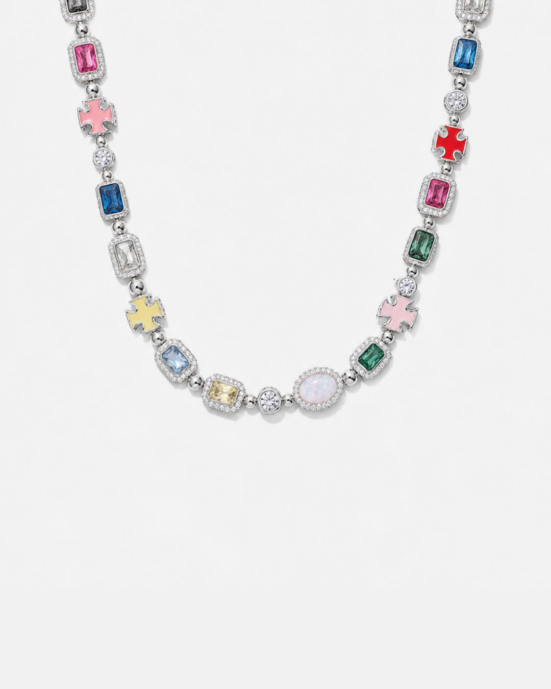 Gemstone Necklace I Silver