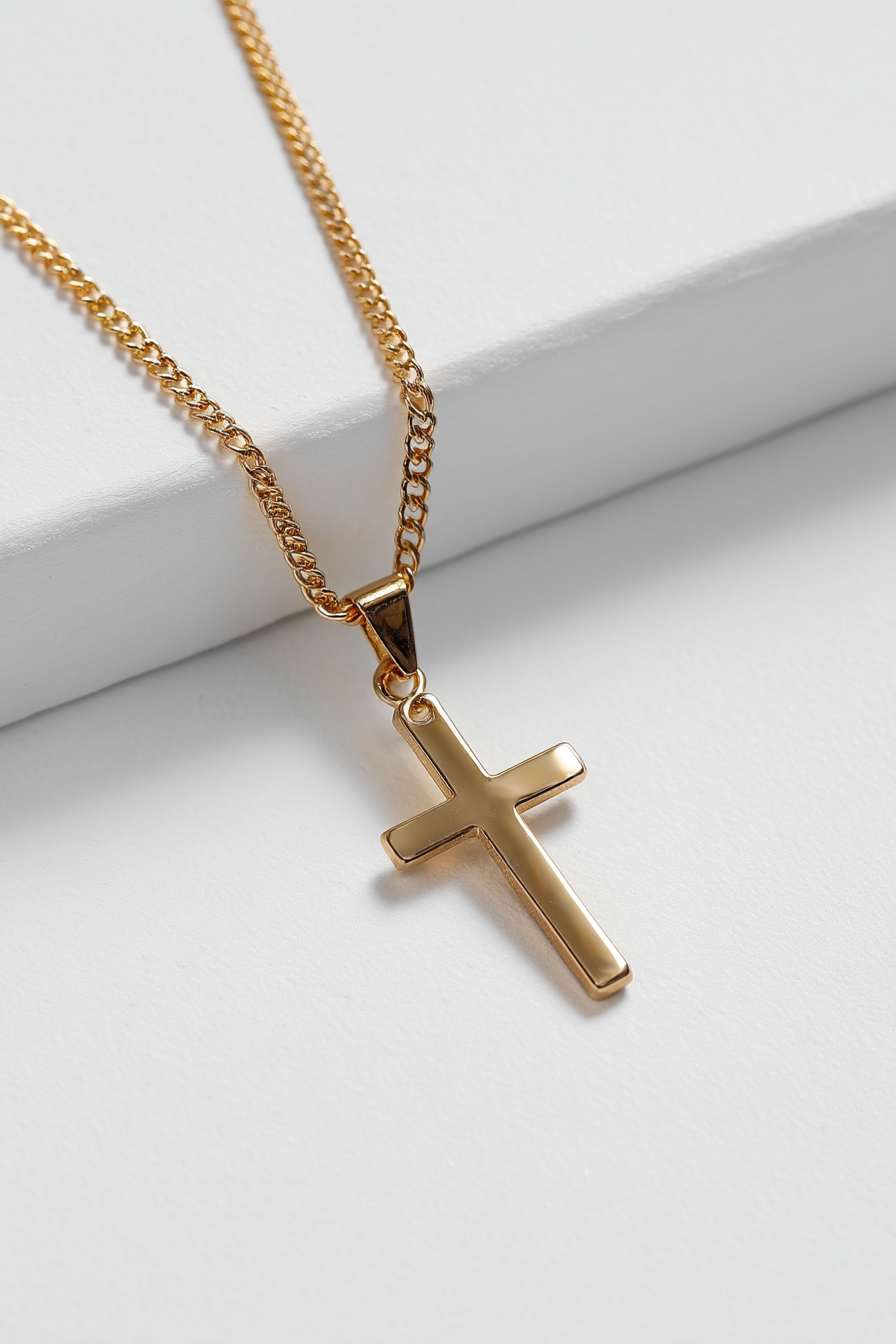 Eterna Cross Necklace | 14K Gold