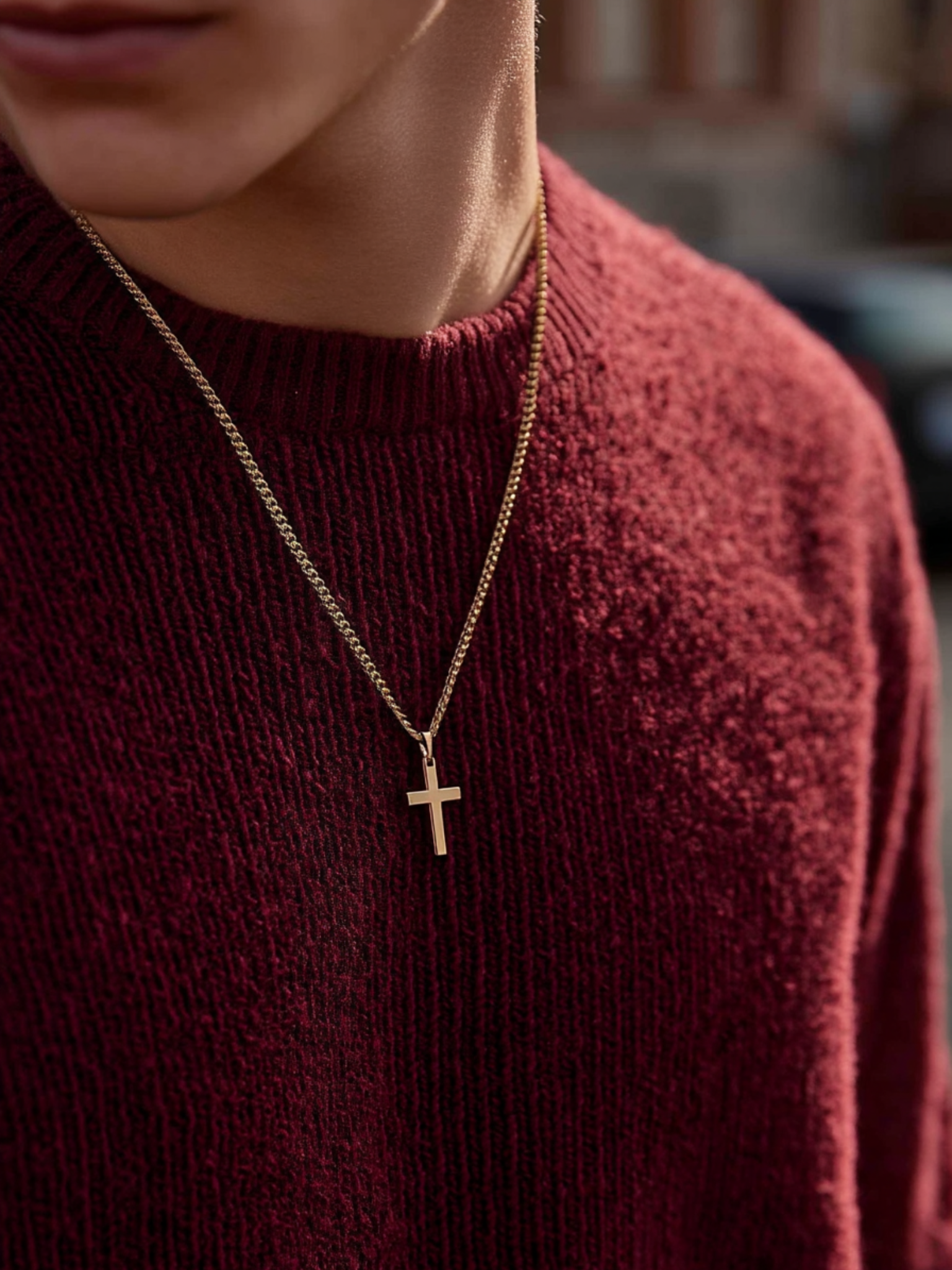 Eterna Cross Necklace | 14K Gold