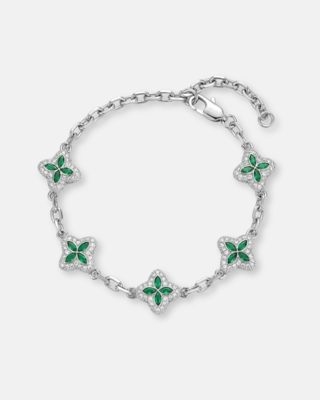 Green Flower Bracelet