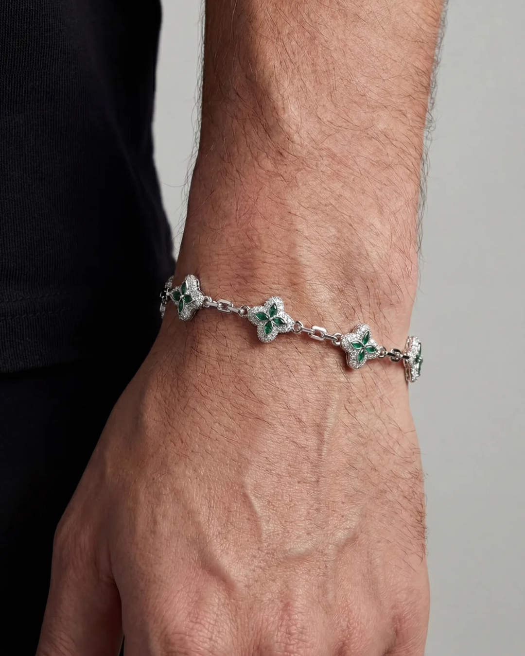 Green Flower Bracelet