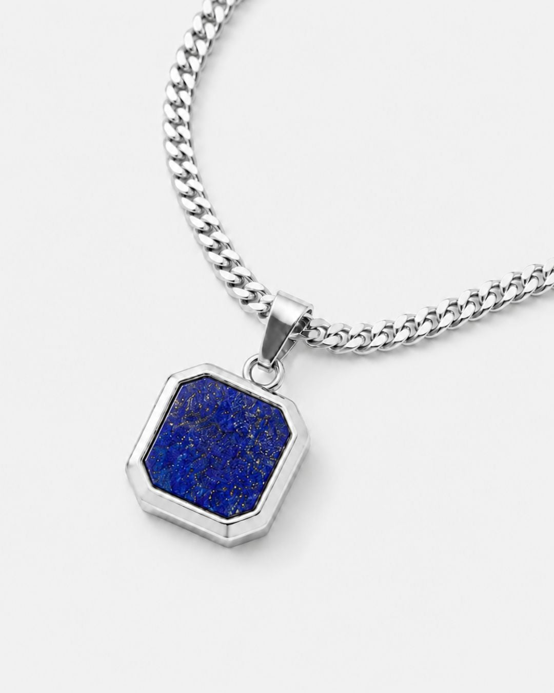 Lapis Lazuli Pendant Necklace | Silver