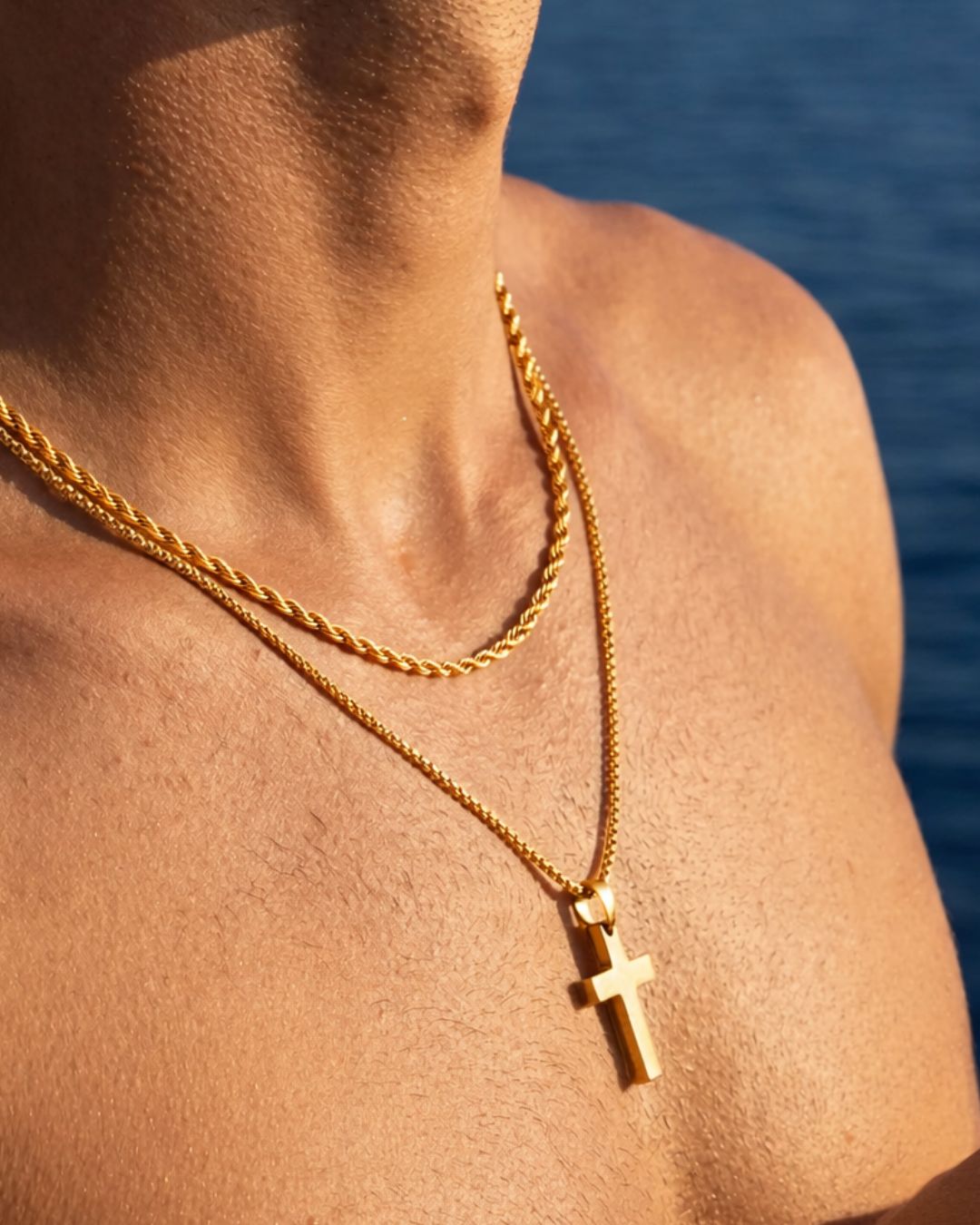 Minimal Cross x Tresse Acier Bundle | Gold