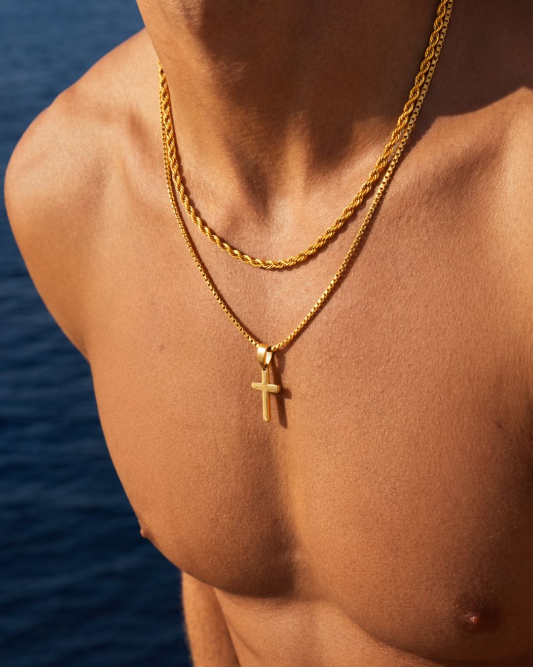 Minimal Cross x Tresse Acier Bundle | Gold