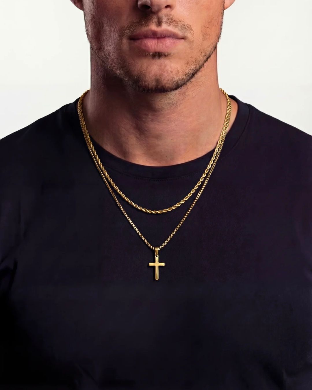 Minimal Cross x Tresse Acier Bundle | Gold