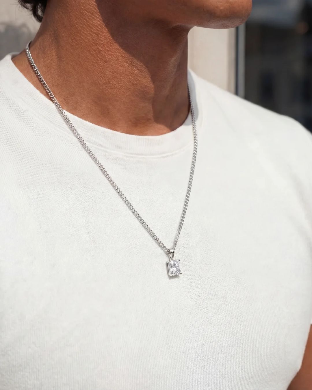 Moissanite Pendant Necklace | 1 Carat