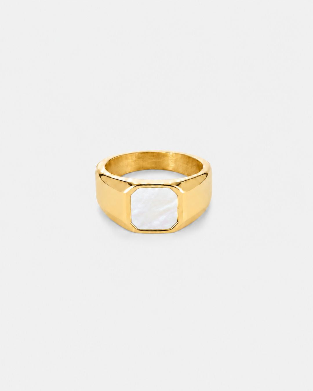 Mother of Pearl Signet Ring | Gold