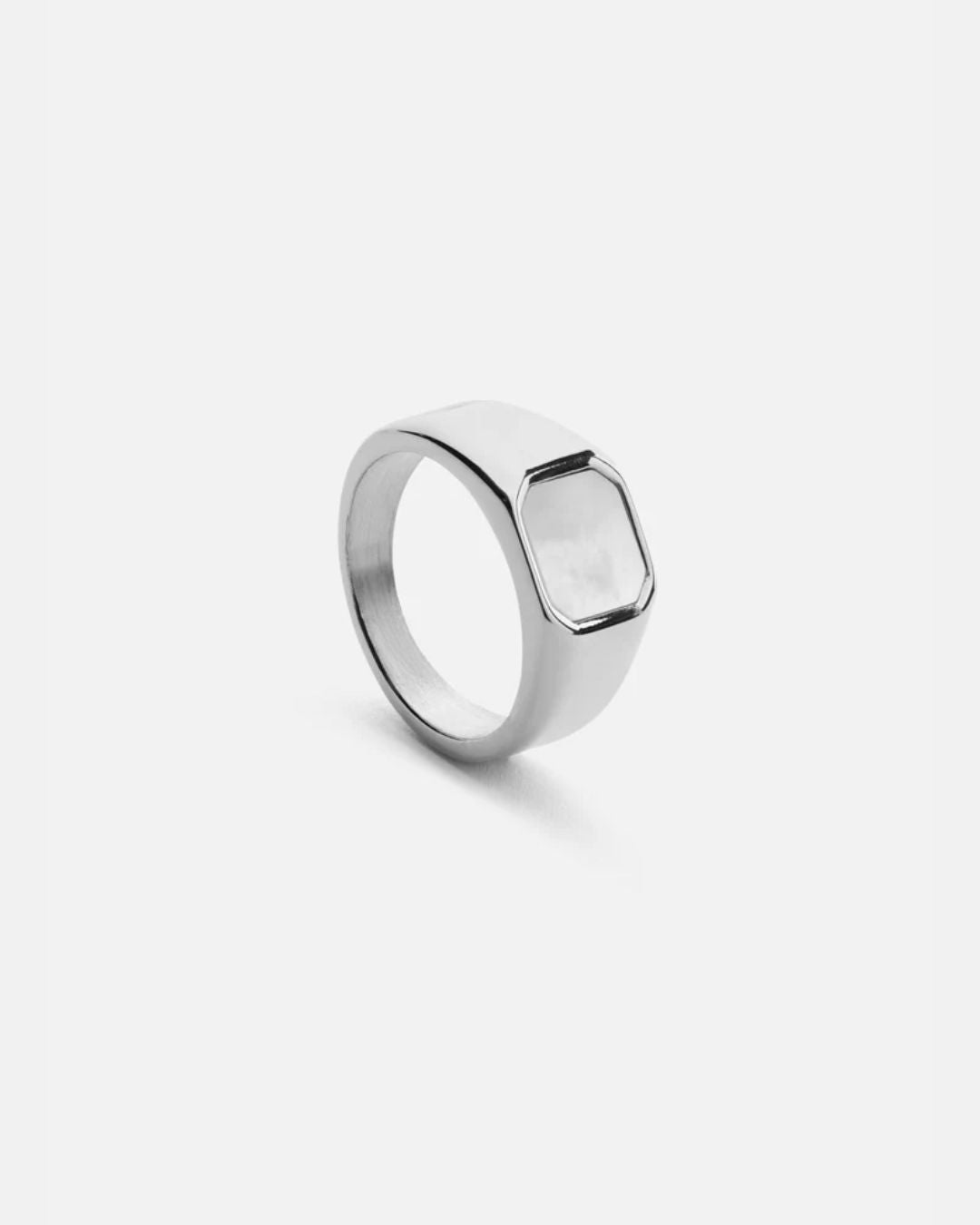 Mother of Pearl Signet Ring | Silver