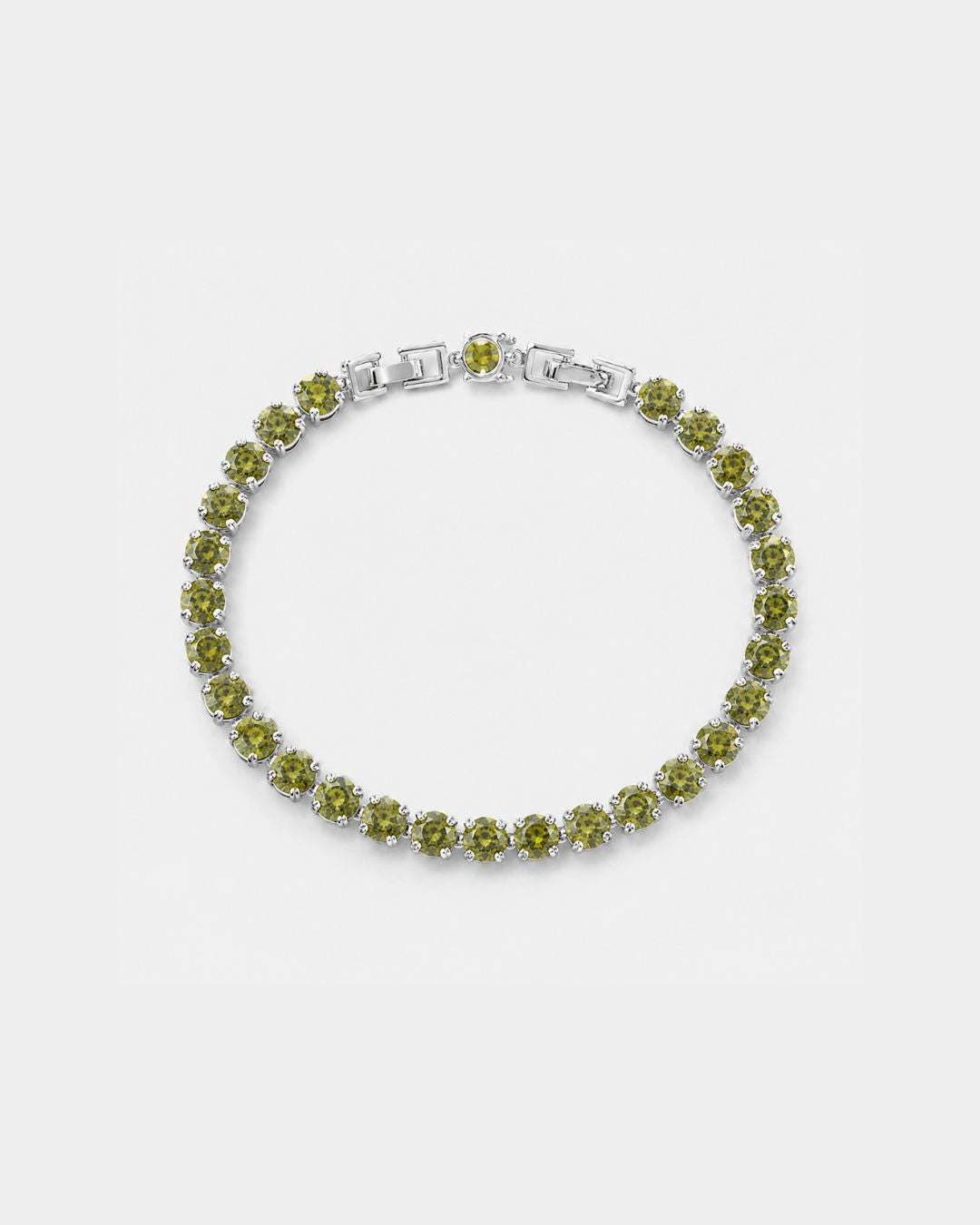 Peridot Tennis Bracelet | Silver