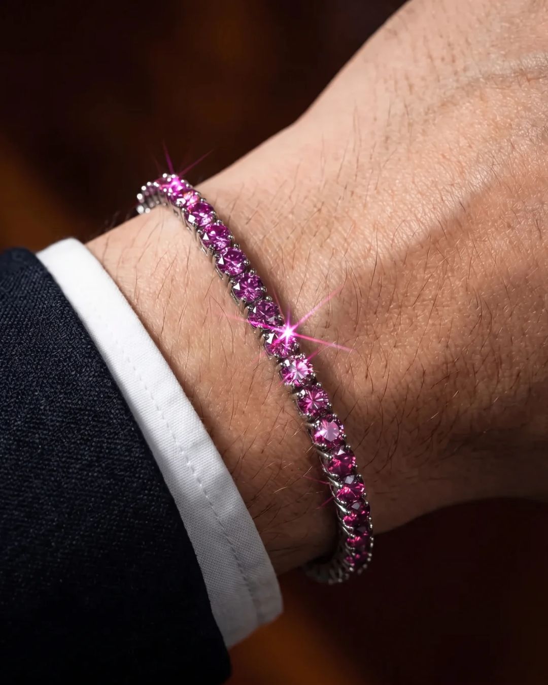 Rosé Éclat Bracelet | Pink Moissanite