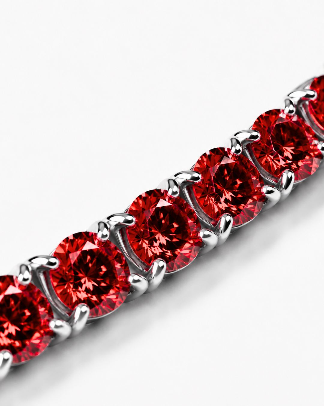 Rubis Éclat Bracelet | Red Moissanite