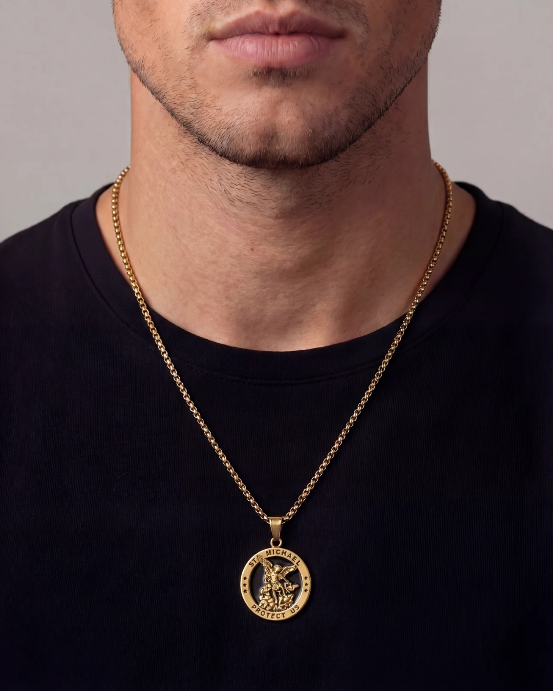 Saint Michael Protection Necklace | Gold
