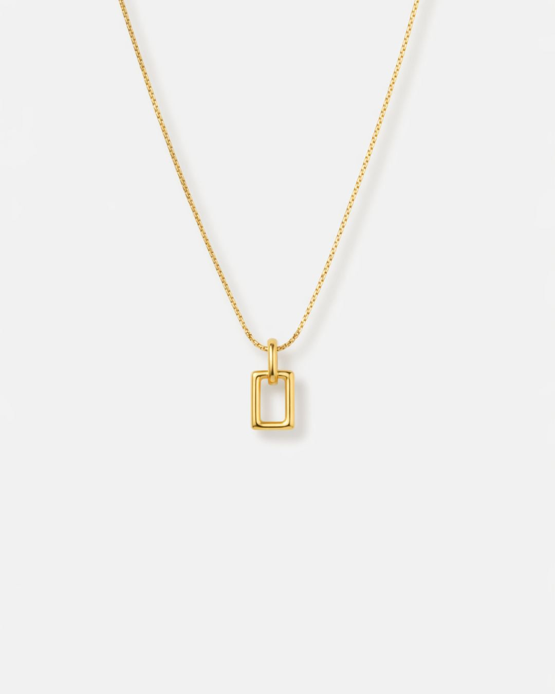 Silhouette Frame Necklace | Gold Plated