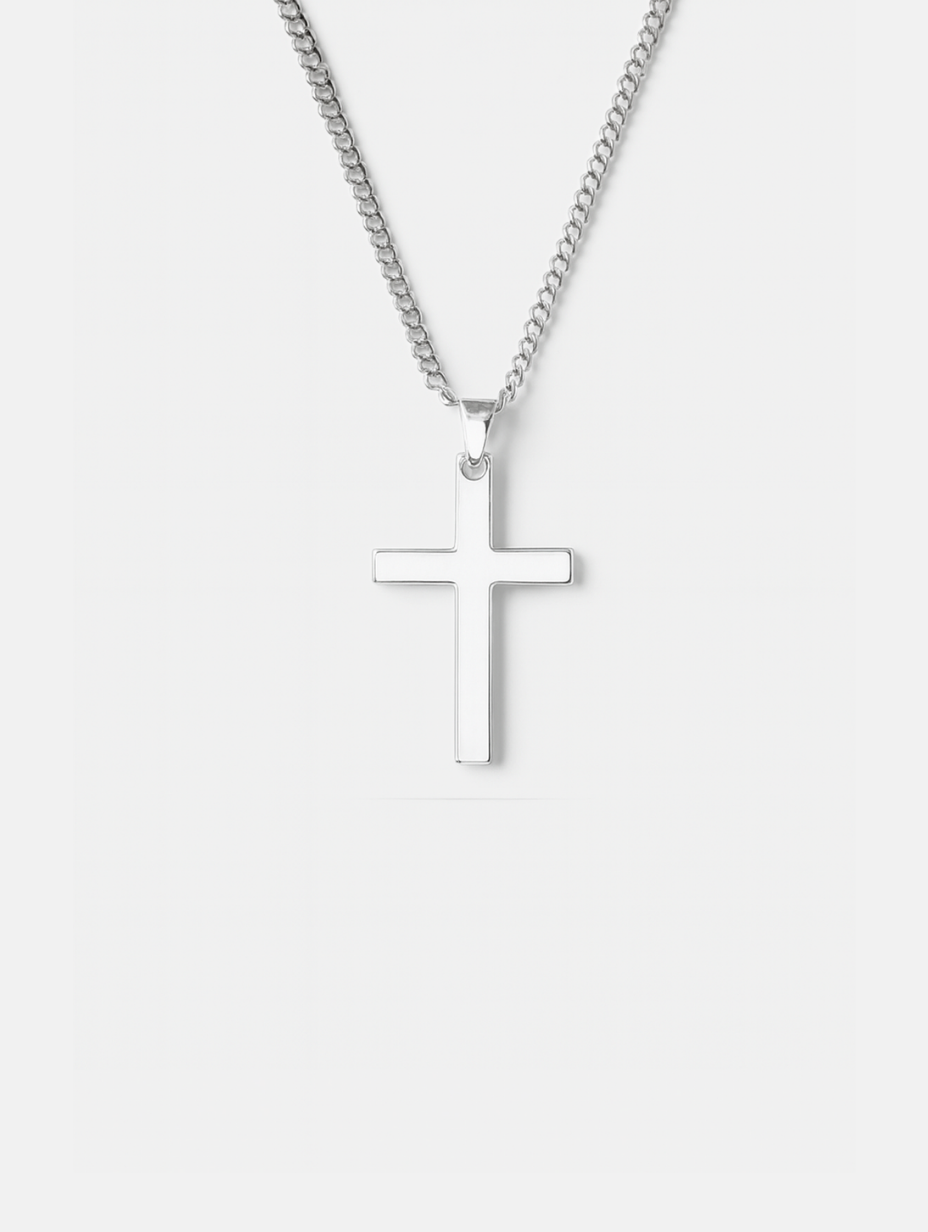 Eterna Cross Necklace | Platinum
