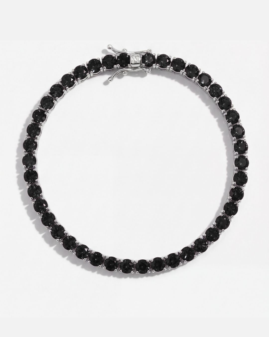 Tennis Bracelet | Onyx Black Silver