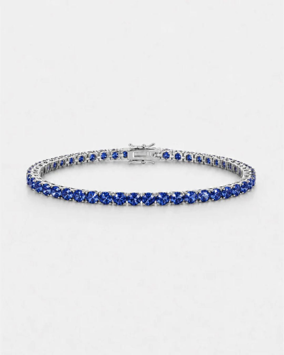 Tennis Bracelet | Sapphire Blue Silver