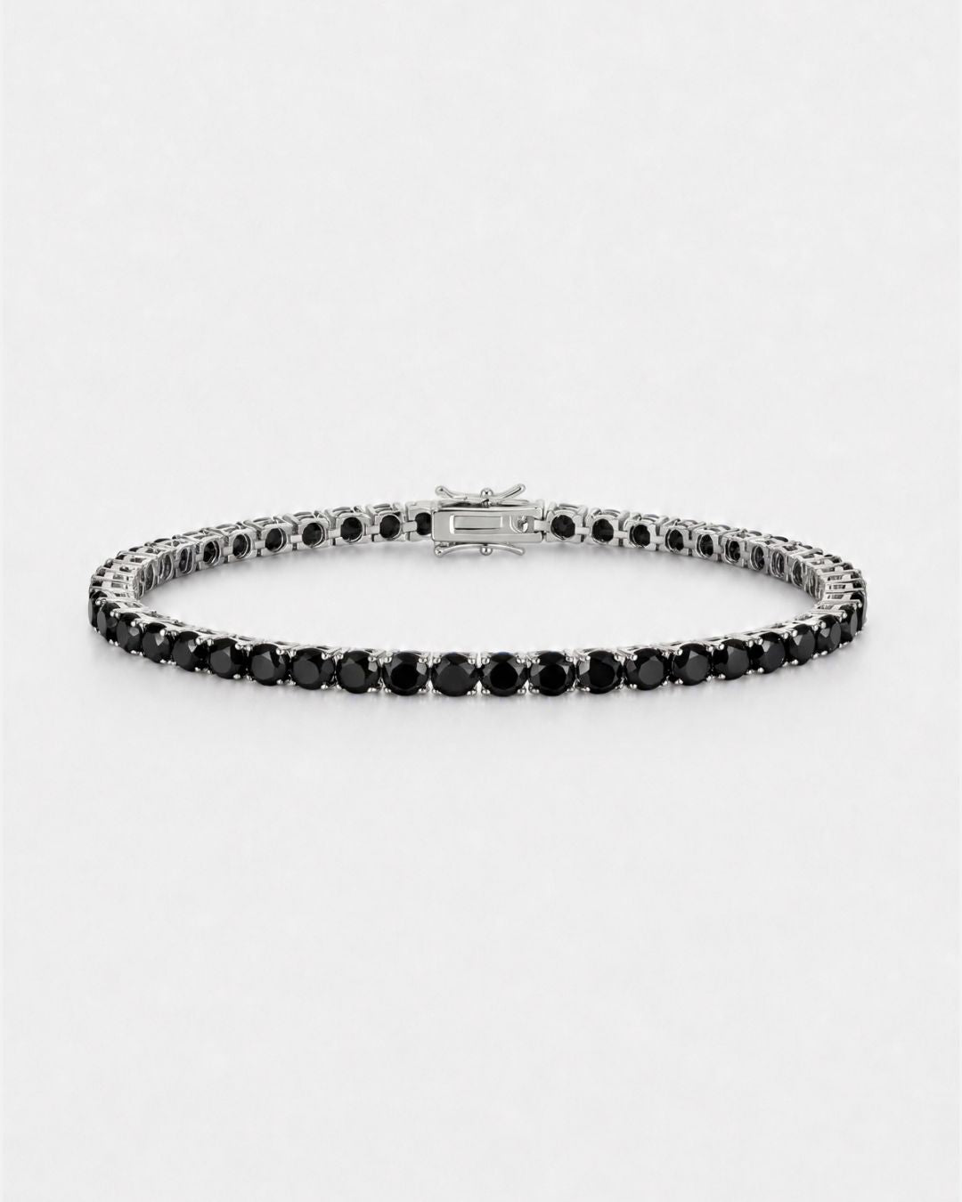 Tennis Bracelet | Onyx Black Silver