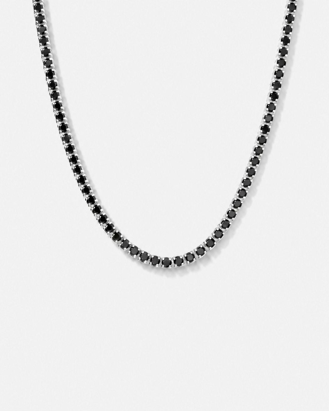 Tennis Necklace | Onyx Black Silver