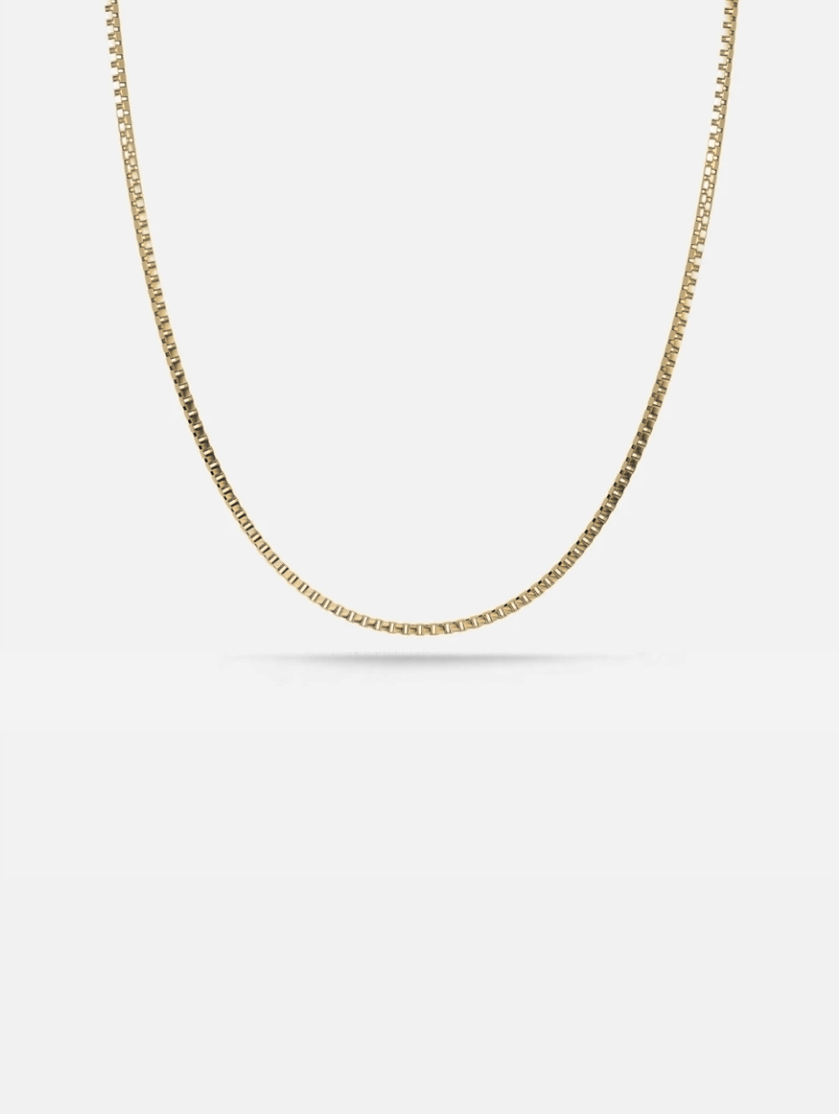 Box Necklace | 18K Gold