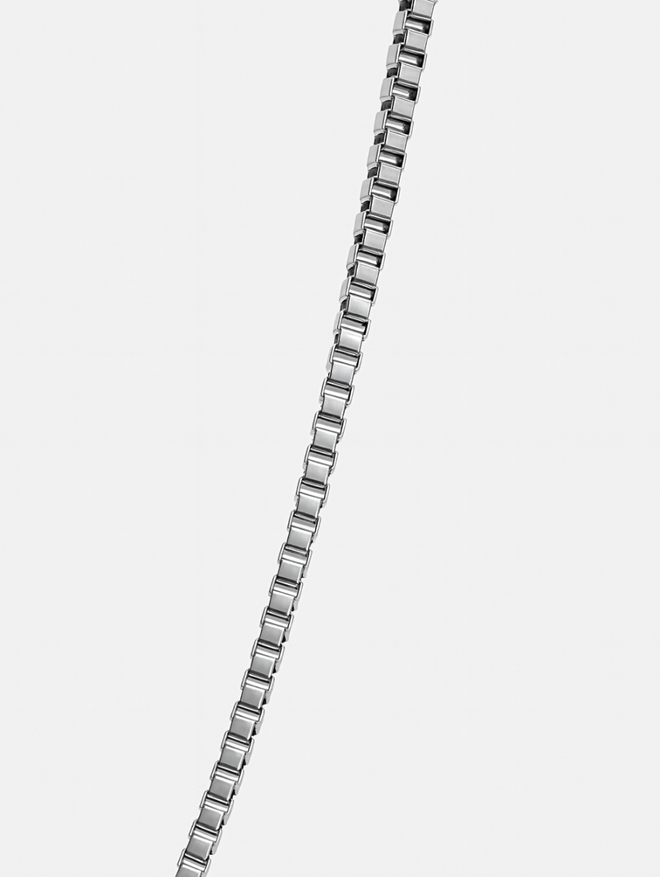 Box Necklace | Platinum