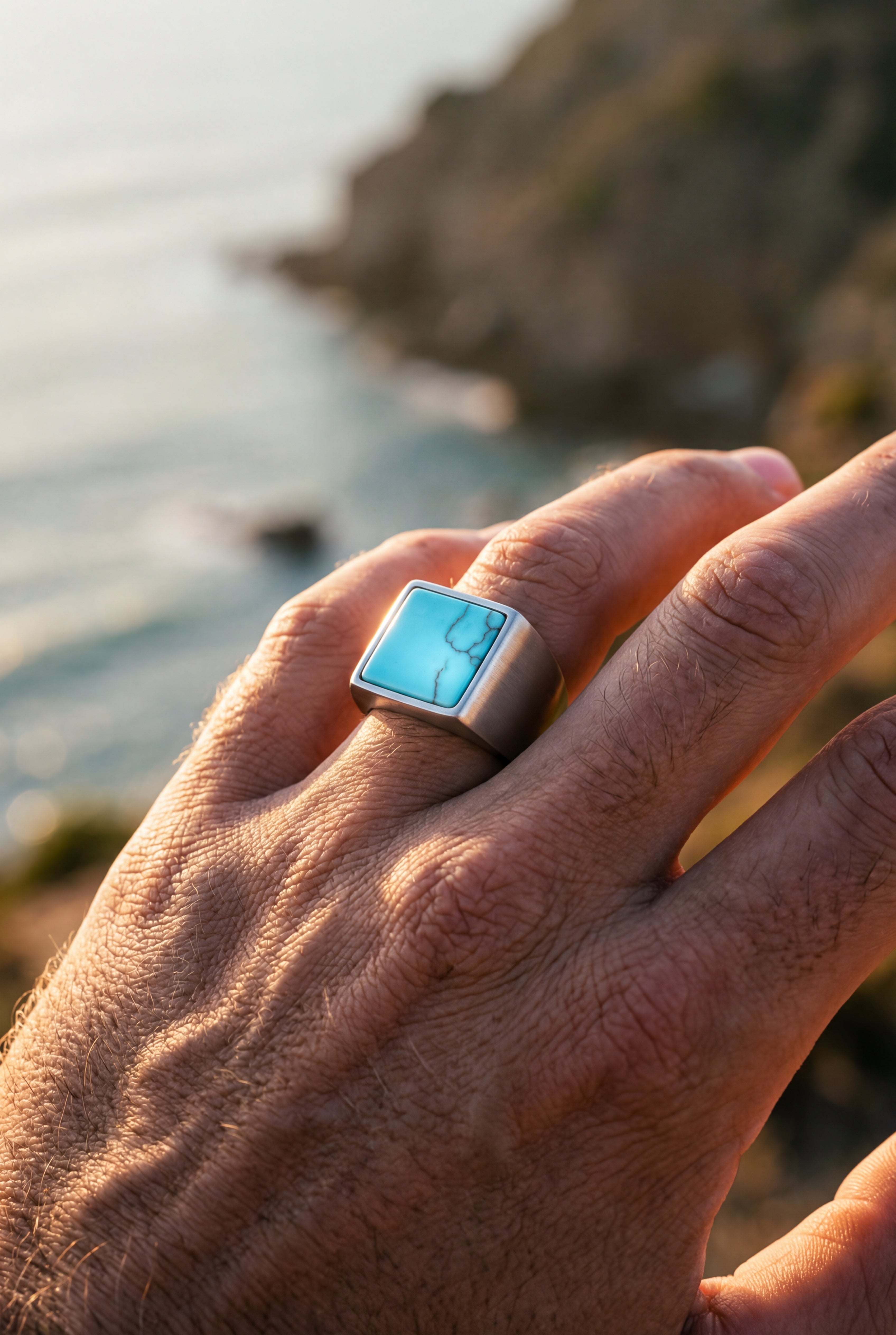 Calanque Stone Ring | Turquoise